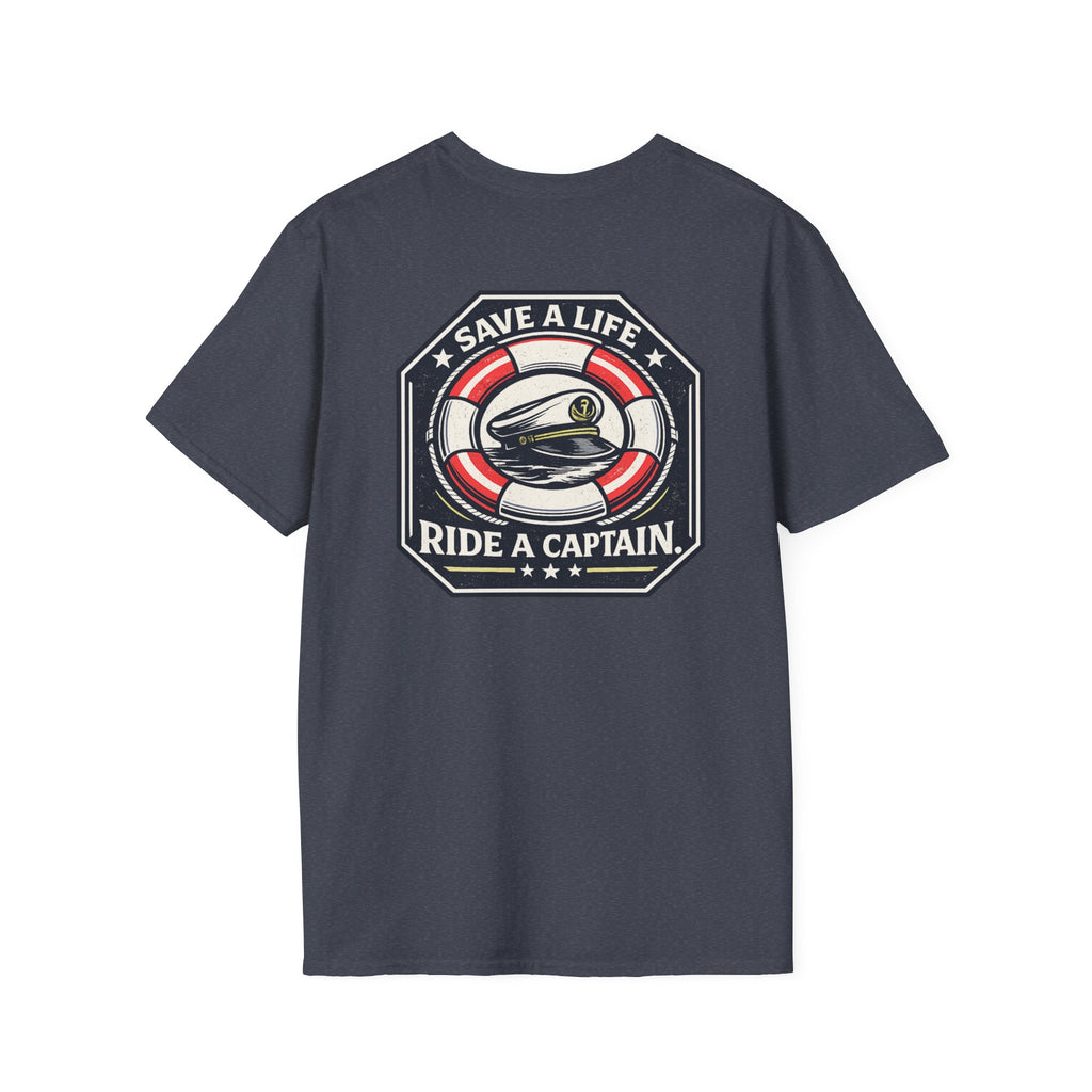 Save A Life Ride A Captain (Back Design) T-Shirt