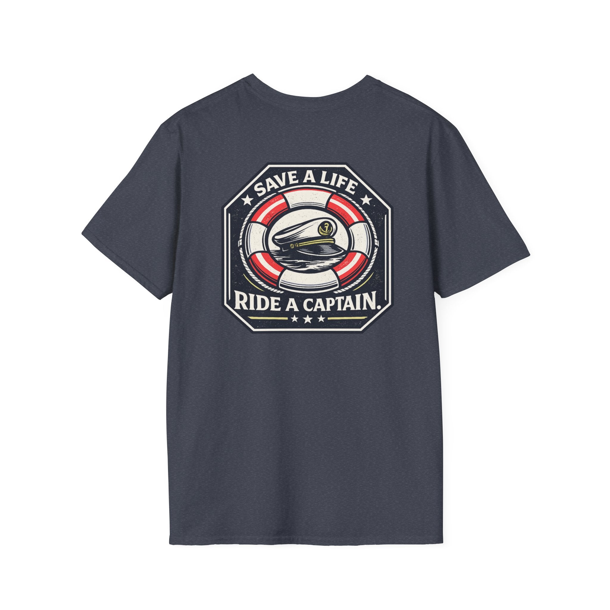 Save A Life Ride A Captain (Back Design) T-Shirt