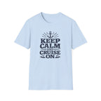 Keep Calm and Cruise (Navy Print) On T-Shirt