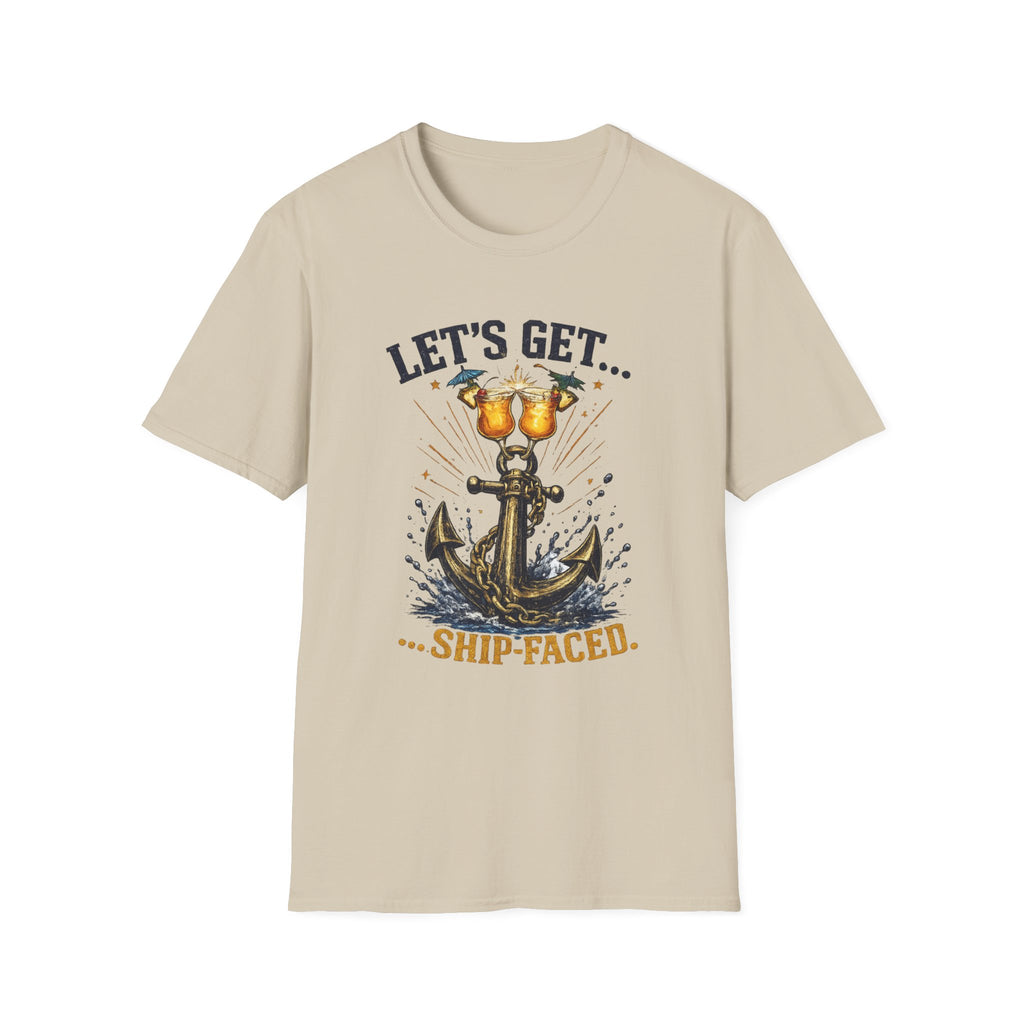 Ship Faced On T-Shirt