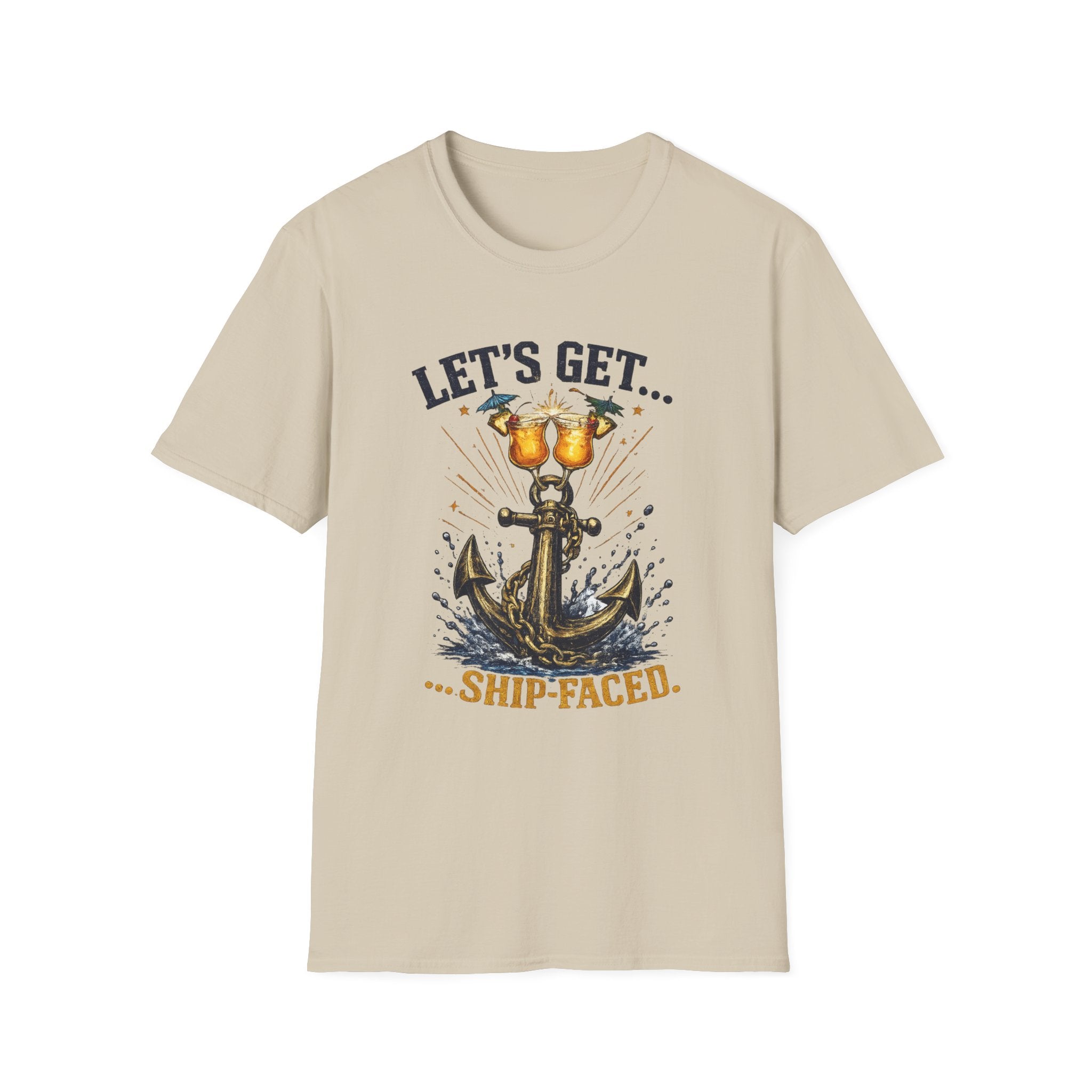 Ship Faced On T-Shirt