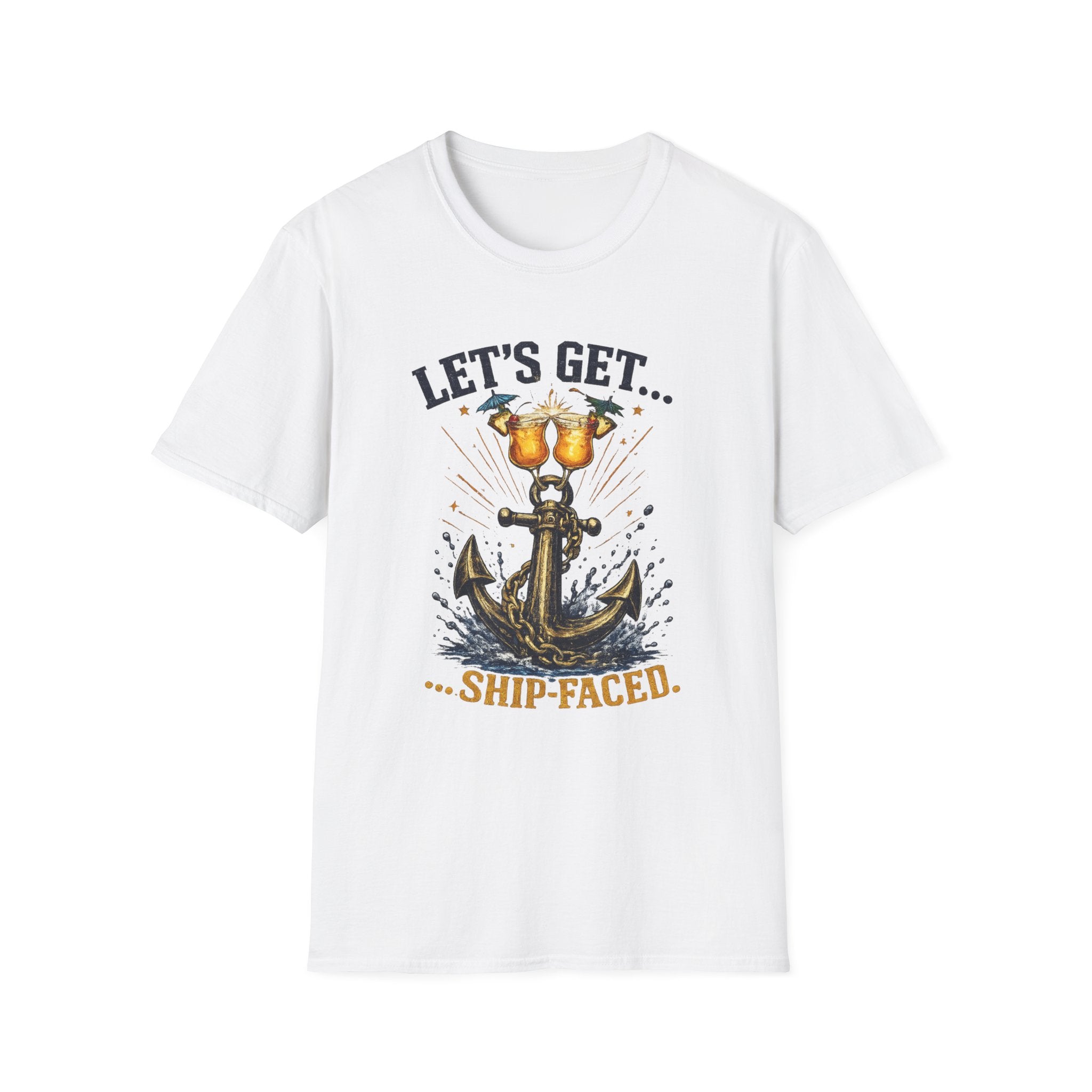Ship Faced On T-Shirt