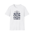 Keep Calm and Cruise (Navy Print) On T-Shirt