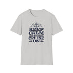 Keep Calm and Cruise (Navy Print) On T-Shirt