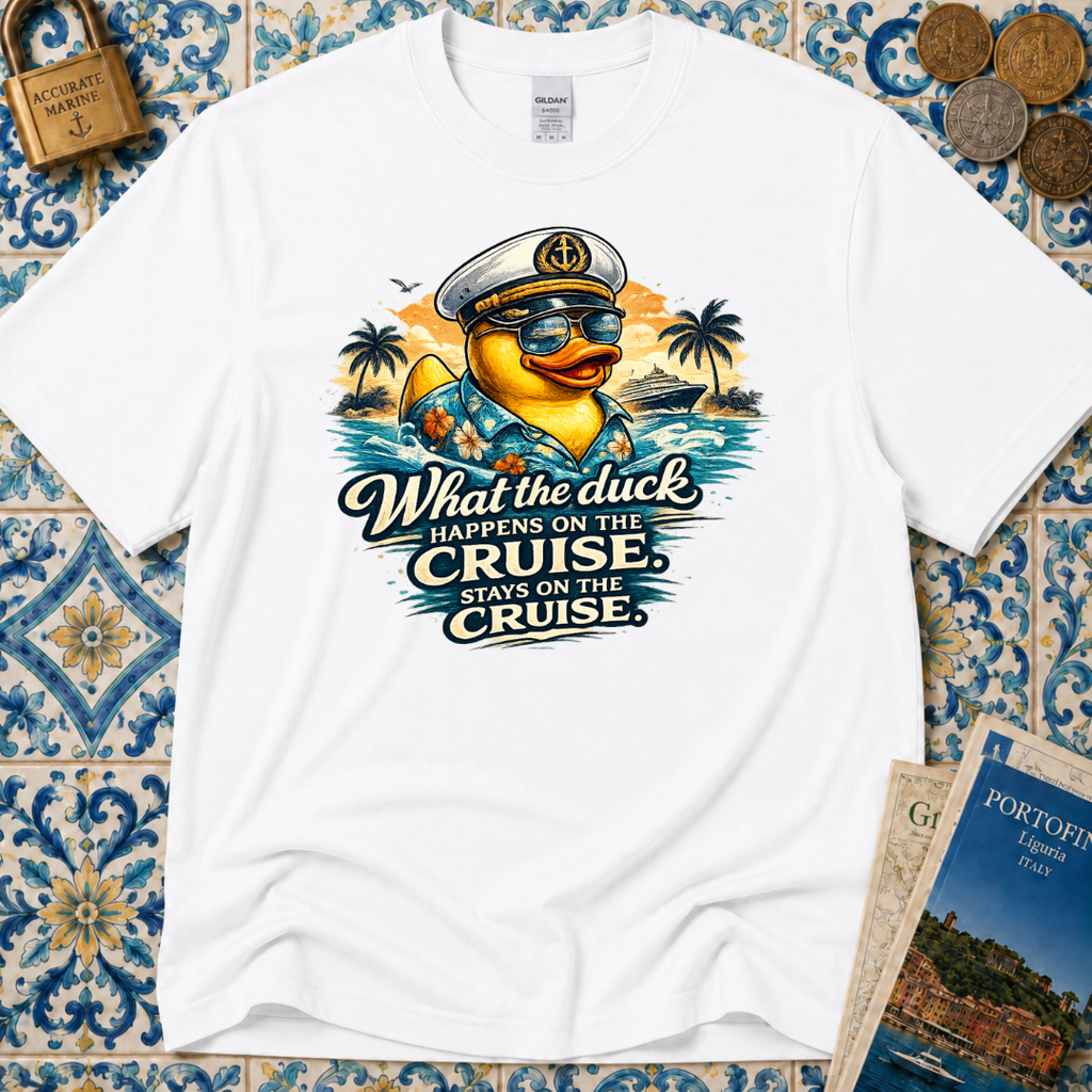 What the Duck Happens on a Cruise Stays on a Cruise T-Shirt