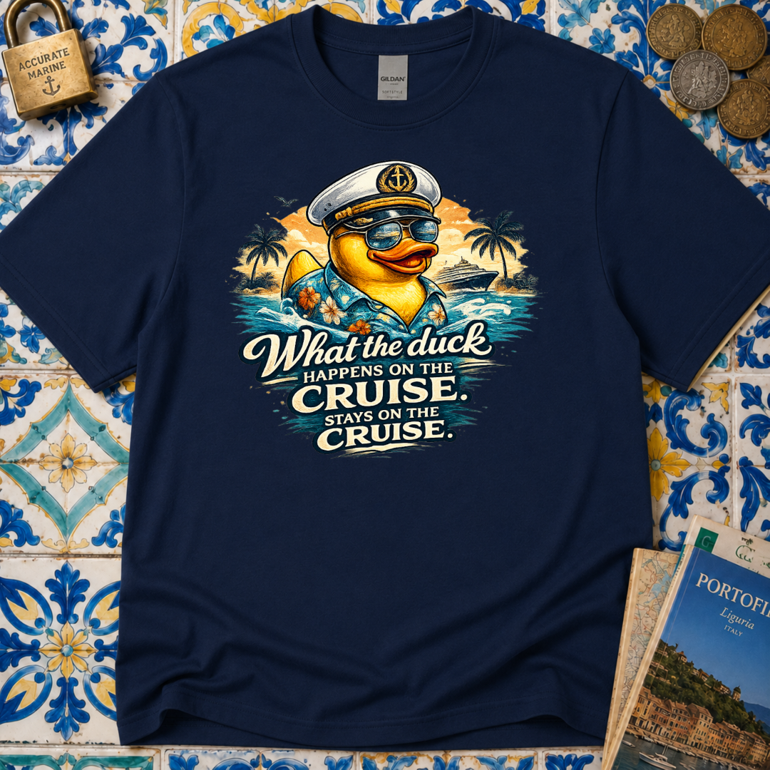 What the Duck Happens on a Cruise Stays on a Cruise T-Shirt
