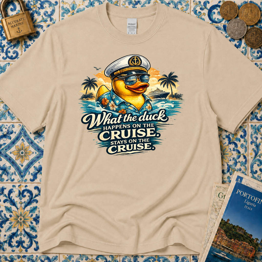 What the Duck Happens on a Cruise Stays on a Cruise T-Shirt