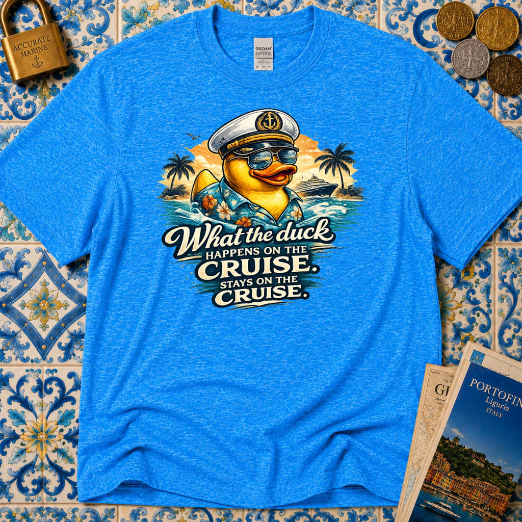 What the Duck Happens on a Cruise Stays on a Cruise T-Shirt