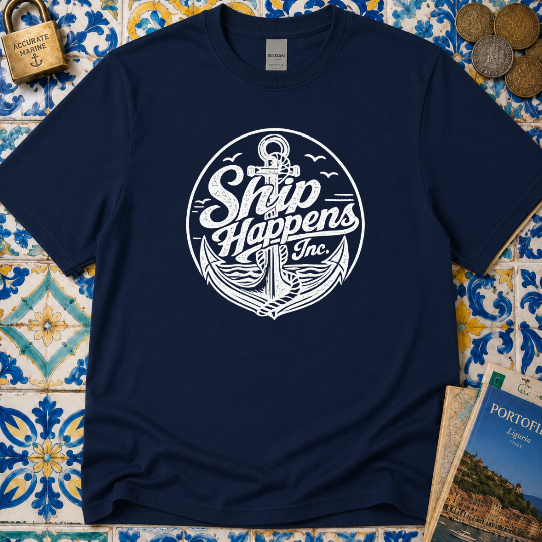 Ship Happens (White Print) T-Shirt
