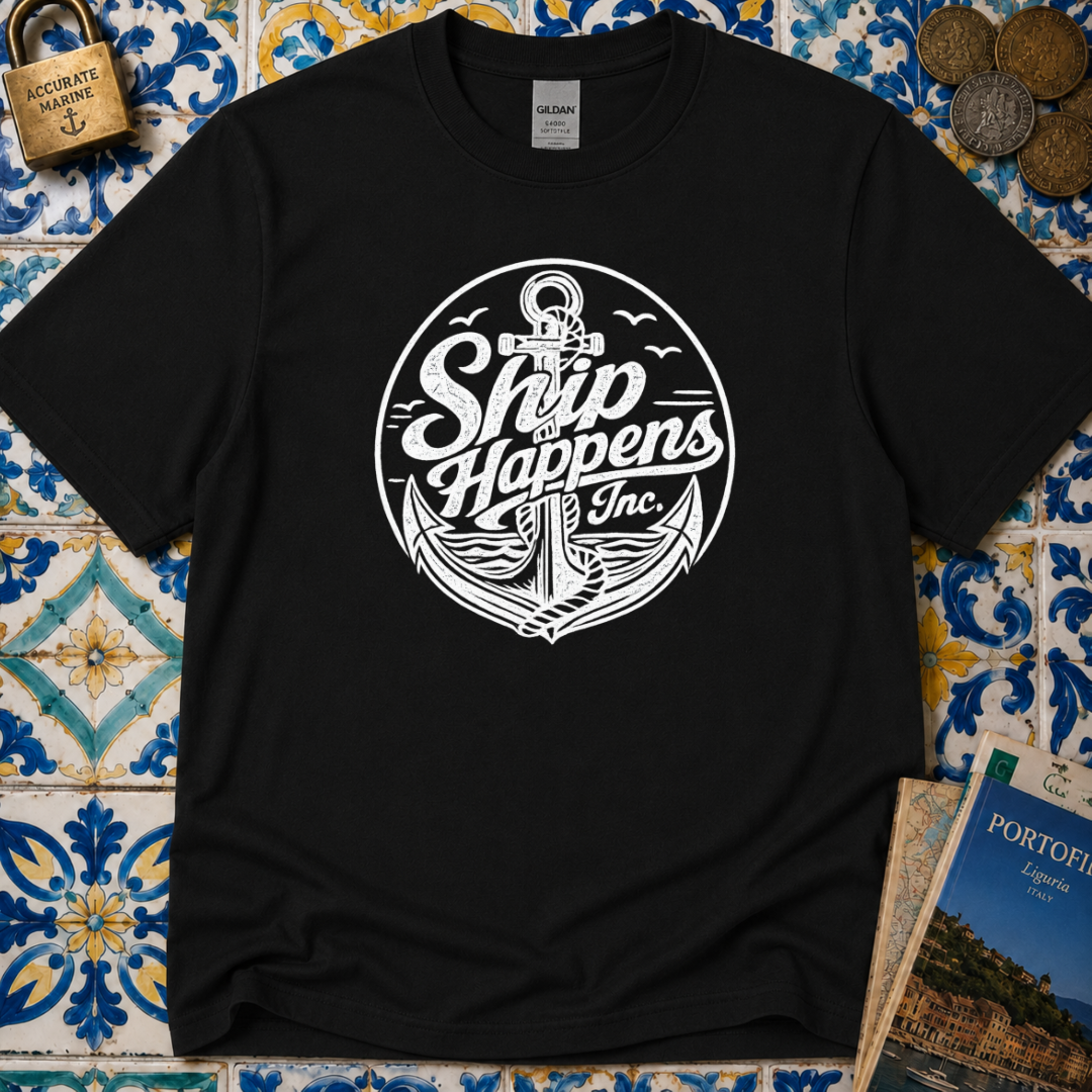 Ship Happens (White Print) T-Shirt