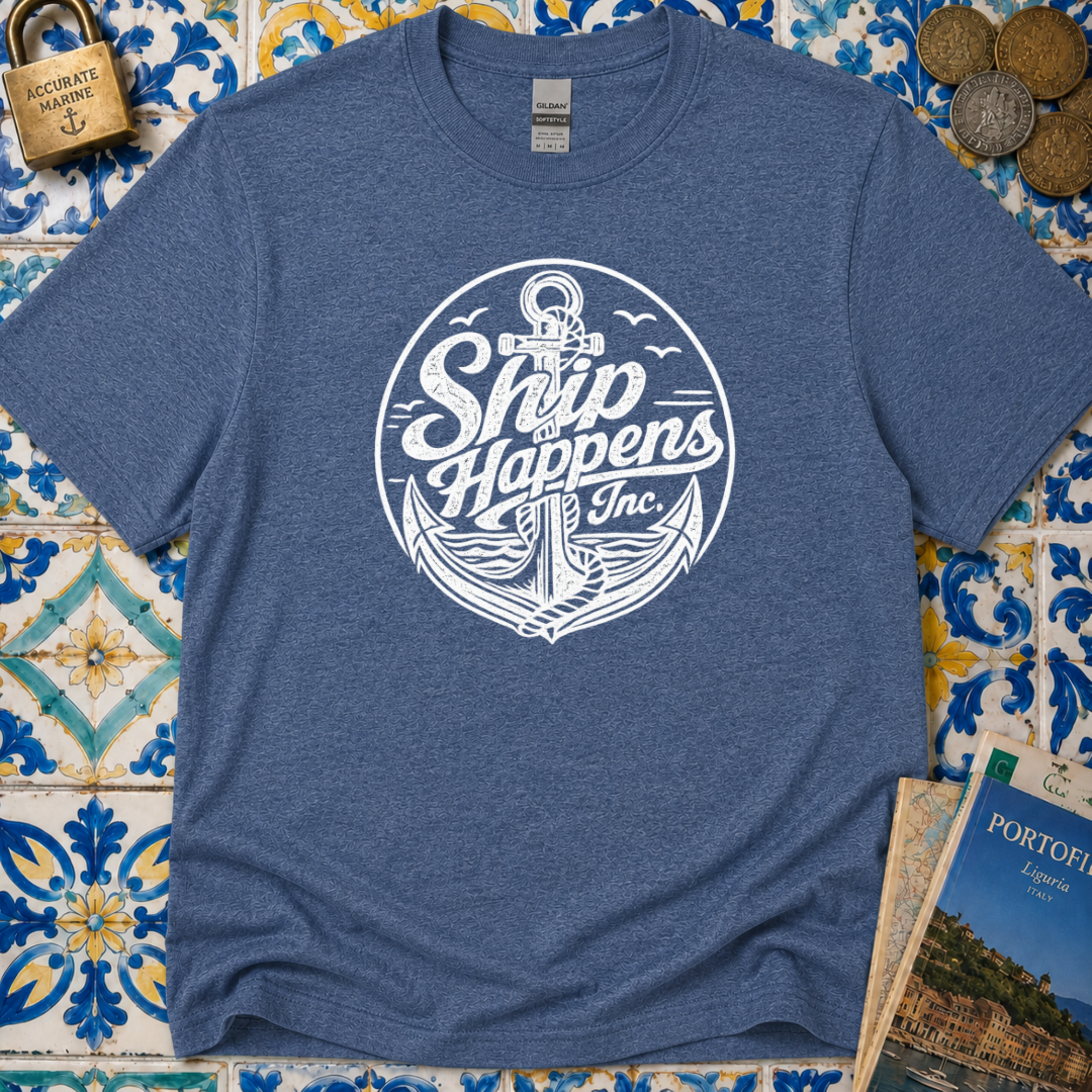 Ship Happens (White Print) T-Shirt