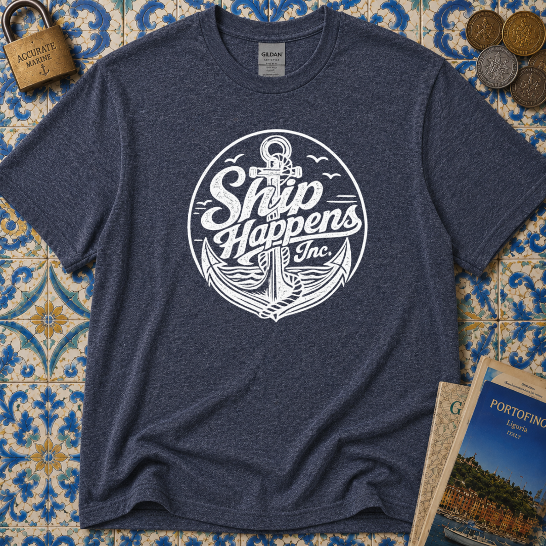 Ship Happens (White Print) T-Shirt