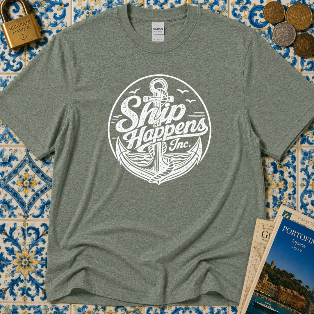 Ship Happens (White Print) T-Shirt