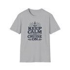 Keep Calm and Cruise (Navy Print) On T-Shirt