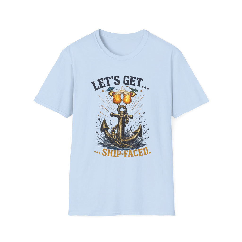 Ship Faced On T-Shirt