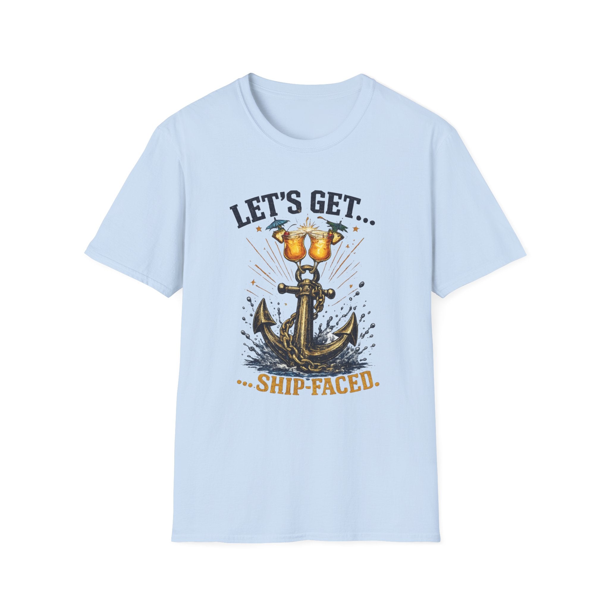 Ship Faced On T-Shirt
