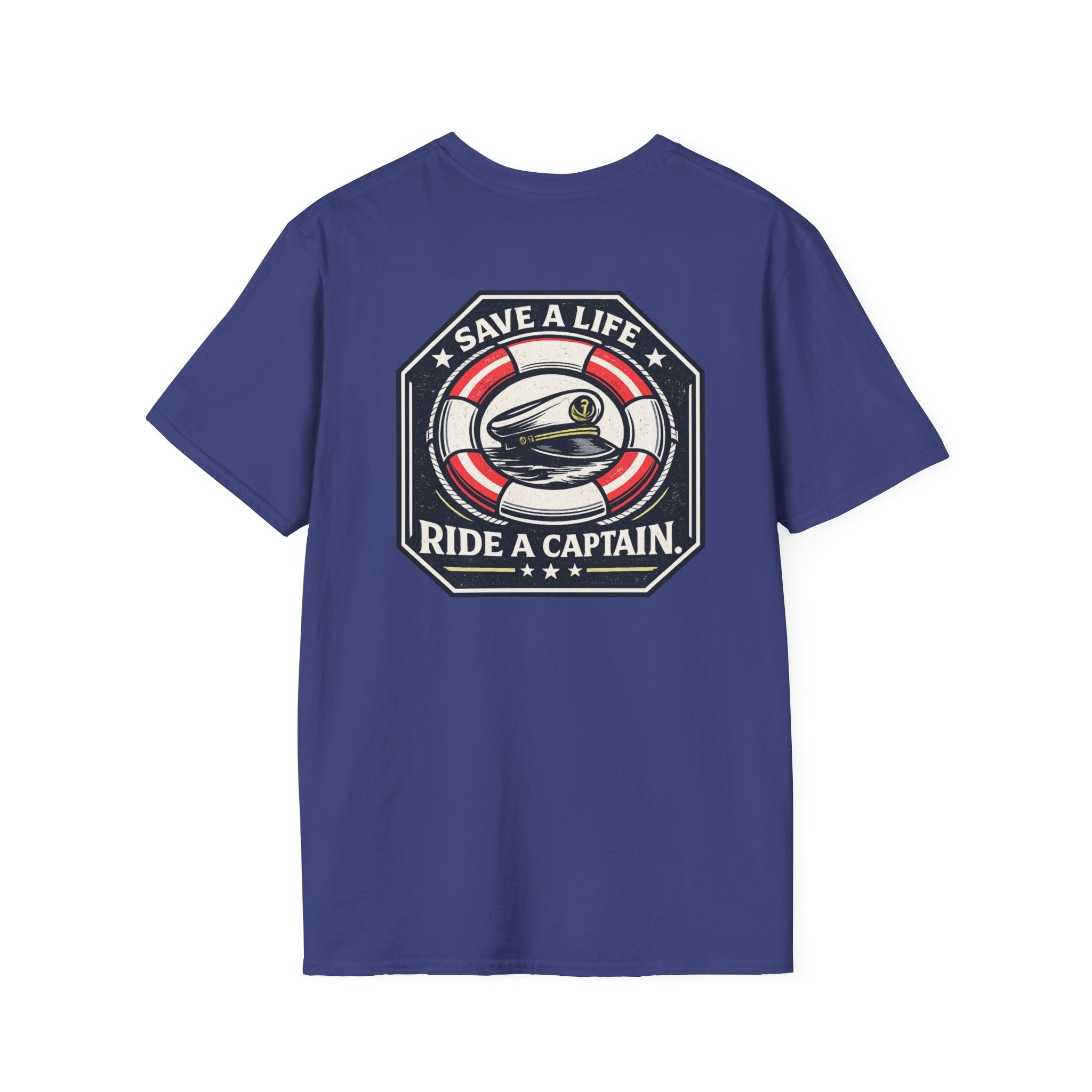 Save A Life Ride A Captain (Back Design) T-Shirt
