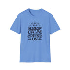 Keep Calm and Cruise (Navy Print) On T-Shirt