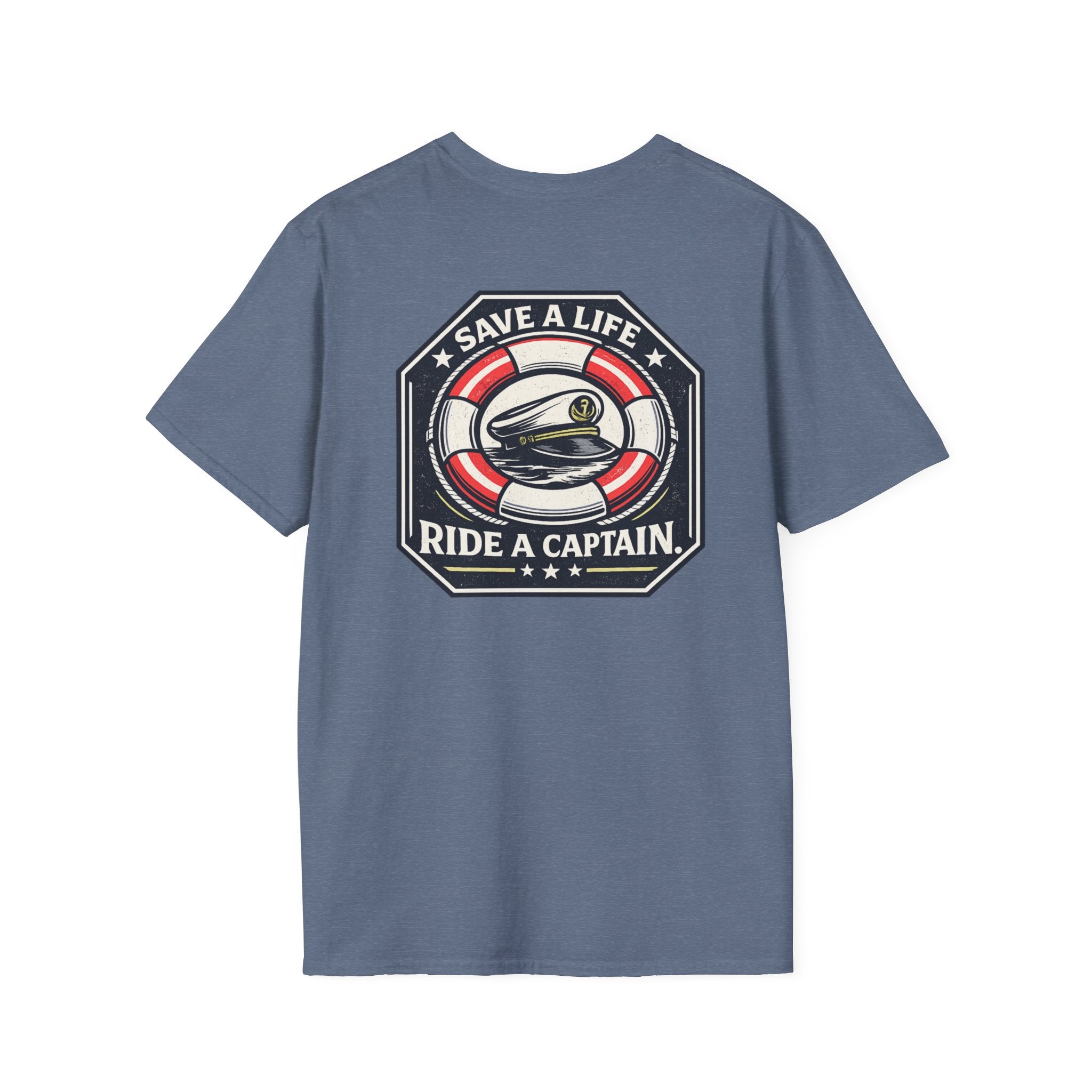 Save A Life Ride A Captain (Back Design) T-Shirt