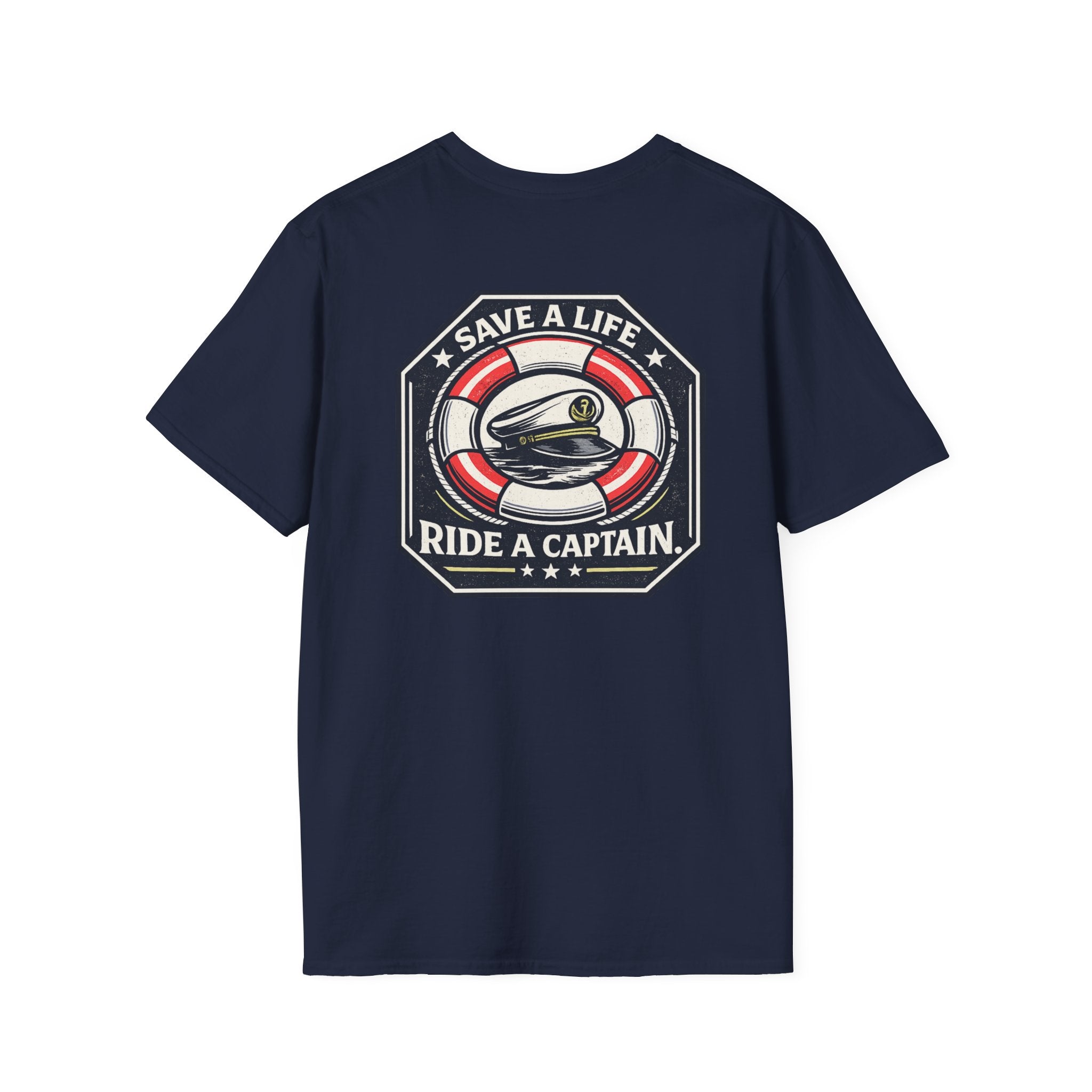 Save A Life Ride A Captain (Back Design) T-Shirt