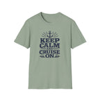 Keep Calm and Cruise (Navy Print) On T-Shirt