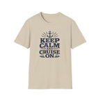 Keep Calm and Cruise (Navy Print) On T-Shirt