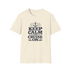 Keep Calm and Cruise (Navy Print) On T-Shirt